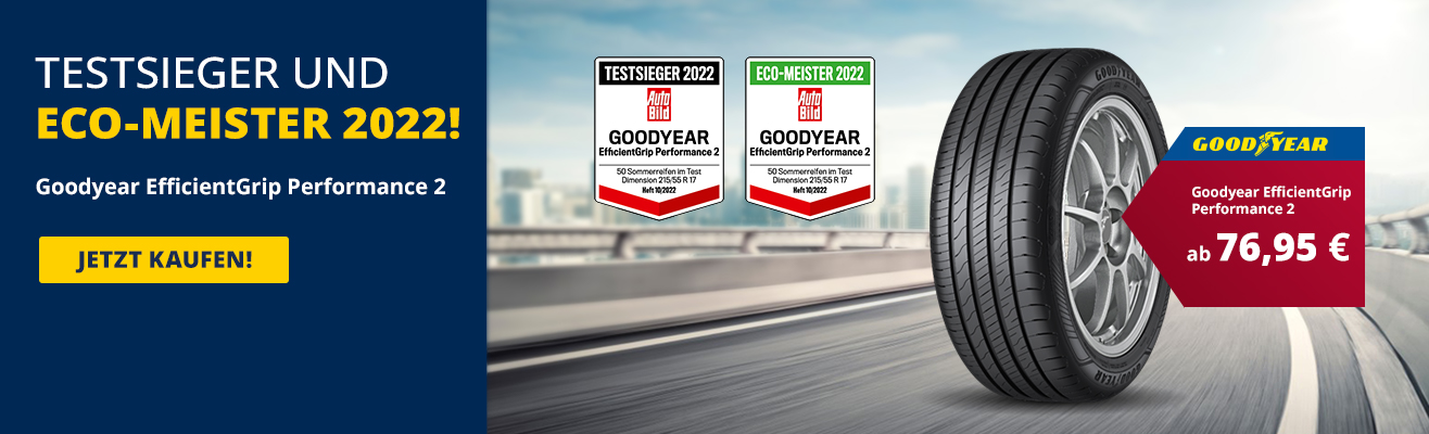 Sommerreifen Testsieger 2022 - Goodyear EfficientGrip Performance 2